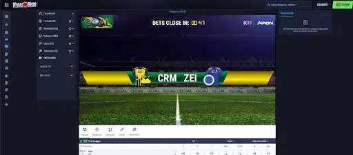 VegasHero virtuelles Fußballspiel Anzeige