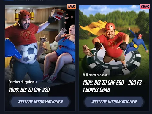 VegasHero Bonusauswahl Fenster